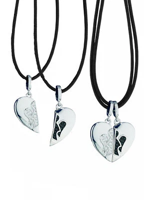 ROBERTO GIANNOTTI GIA125 Angeli Doppia Collana Lui&Lei in Argento 925% Cuore DD - Immagine 1 di 4