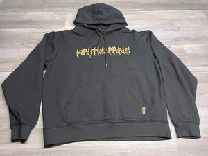 Wasted Paris Hoodie Sz L Black Pullover Drawstring Graphic Streetwear Sweatshirt - Picture 1 of 11