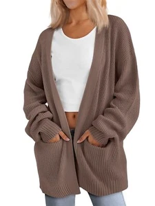 Womens Oversized Cardigan Sweaters 2024 Long Trendy Fall Chunky Fashion Cardi... - Picture 1 of 6