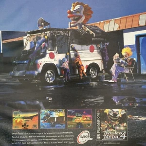 1999 Twisted Metal 4 PlayStation 1 Video Game PRINT AD PS1 Vintage Promo Pop Art - Picture 1 of 3