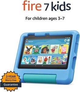 Amazon Fire 7 Kids Tablet 7 inch Display Ages 3-7 16 GB 12th Gen BLUE 2022.