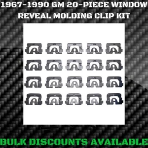 1967-1988 Cutlass Calais Vinilo Superior Vidrio Trasero Moldura Parabrisas Revelar Clips GM - Imagen 1 de 3