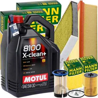 MANN-FILTER MANN INSPEKTIONSPAKET+5L MOTUL 5W-30 MOTORÖL passend für VW GOLF 7 AUDI A3 8V