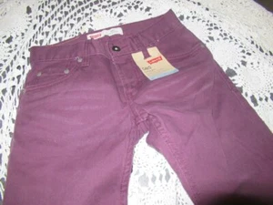 nwt Levis 505 plum straight leg jeans girls 8 R free ship USA - Picture 1 of 3