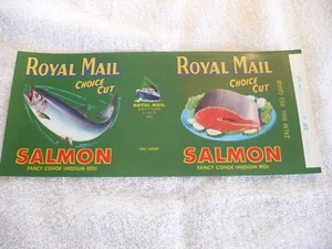 TY- VINTAGE ROYAL MAIL FANCY COHOE CHOICE CUT  SALMON  LABEL #43036 (MINT!!! - Picture 1 of 8