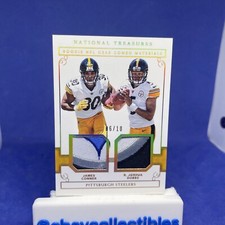 2017 NATIONAL TREASURES # 5 JAMES CONNER/R JOSHUA DOBBS DUAL logo patch 06/10