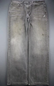 Pantalones de mezclilla Levi's 514 2015 de ajuste recto elásticos gris lavado en dificultades talla 35x30 - Imagen 1 de 12