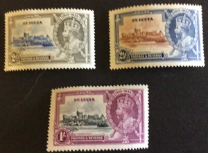 St Lucia George V 1935  Silver Jubilee SG 110/2 Mint C/V £21+ in 2018 - Picture 1 of 2