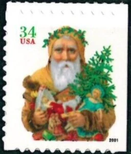 US #3544 MNH 2001 Santa Yellow Cape - Picture 1 of 1