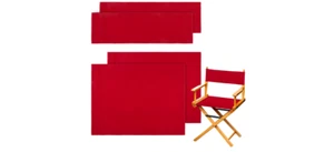2 Set Directors Makeup Chair Canvas Replacement Modern Medium Size Cotton Red - Picture 1 of 8
