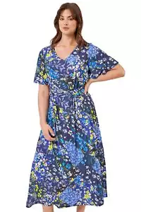 Patchwork Floral Maxi Dress - Ladies Roman Curve Women - Picture 1 of 10