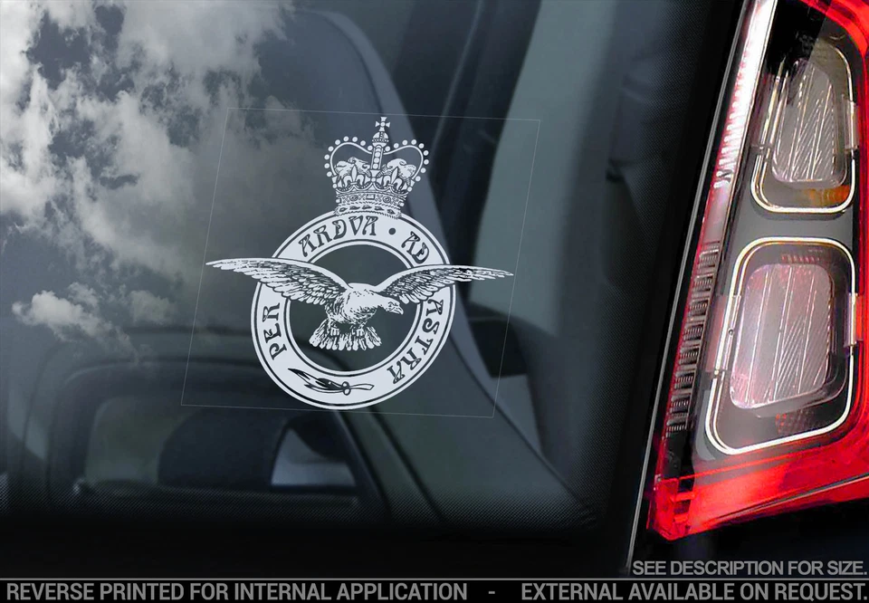 Royal Air Force - Autofenster Sticker - Raf Adler Crest Zeichen Logo - V03 - Bild 1 von 1