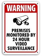 WARNING SIGNS 24 HOUR VIDEO SURVEILLANCE SECURITY SIGN  CCTV CAMERA SIGN NW