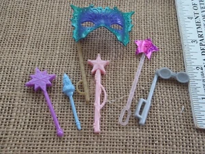 Barbie Muñeca Varitas Máscara Púrpura Oro Azul Rosa Lote Joyería Lote H28 - Imagen 1 de 4