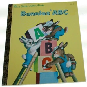 Vintage 1957 Bunnies ABC #202-56 A Little Golden Book VGUC - Picture 1 of 4