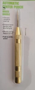 Automatic Center Punch Spring Loaded With Brass Handle Vanadium Steel - Picture 1 of 1