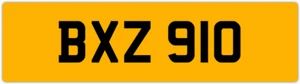 BXZ 910 B 3x3 DATELESS PRIVATE NUMBER PLATE BEC BEK BRY BEN BOB BAZ BIL BAS BON - Picture 1 of 1