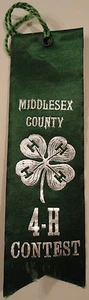 4-H Middlesex Old Time Country Fair 1930's County Massachusetts Green Ribbon - Picture 1 of 1