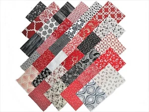 34 8"x8" Quilting Squares/Red/Black/& White/no dupes - Picture 1 of 1