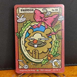 Pokkedo HoHo Holiday/Christmas V2 Brandon/Biddof Derpy Pokemon Card - Picture 1 of 2