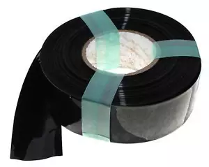 1 Meter Hart PVC Schrumpfschlauch | 53mm Flachmass 0,08mm Wandstärke | schwarz - Bild 1 von 1