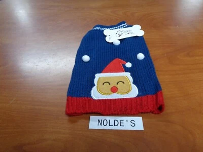 Dallas Dogs -Santa Sweater for Dog, 8"  Navy  SKSD130 DS246 B2 - Image 1 of 4