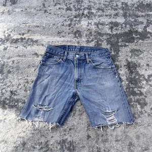 Levis Shorts Herren 30 blau Denim 307 Fit Jorts Workwear Y2K Schnitt distressed ausgefranst - Bild 1 von 14