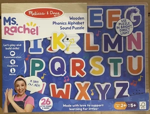 Melissa & Doug Ms. Rachel Wooden Phonics Alphabet Sound Puzzle - B1 - Picture 1 of 2