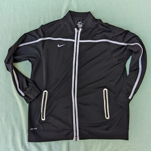 Nike Dri-Fit Warm Up Giacca Pista Uomo XLT Nero Bianco Full Zip 418637-012 - Foto 1 di 12