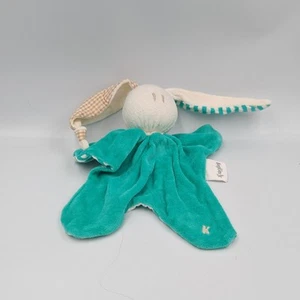 Doudou plat lapin vert blanc KEPTIN JR - 36151 - Photo 1/2