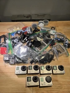 LOT X6 GO PRO 4, 3,3+, Filters, Cases, Batteries Mounts And More! Untested - Picture 1 of 8