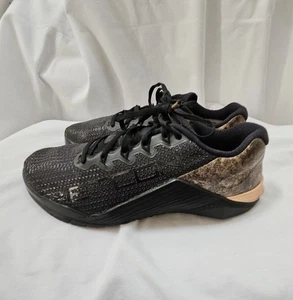 Nike Metcon 5 Shoes Black Rose Gold Gym Athletic CrossFit Shoes Women's 7 - Picture 1 of 10