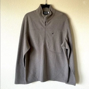 Ibex Men’s Merino Wool Half Zip Pullover Sweater L Tan/Brown Outerwear Neutral - Picture 1 of 10