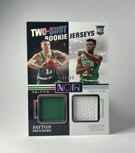 2021 Noir Two Shot Rookie Jerseys Payton Pritchard/Aaron Nesmith /99 #TSPAA RC - Picture 1 of 14