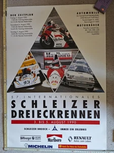 Plakat 57. Schleizer Dreieckrennen 3. - 5. 8. 1990 erstes gesamtdeutsches Rennen - Bild 1 von 1