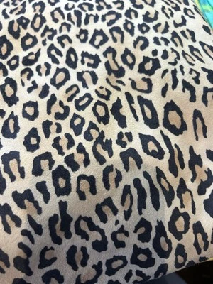 Tela de gamuza leopardo con respaldo de piel 1/2 Y x 58" poliéster sensación sedosa F58 Foto 1 de 2