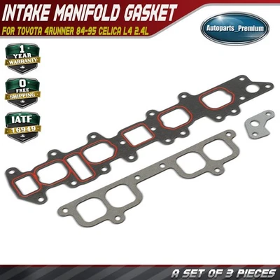 Juego de juntas de colector de admisión de motor para Toyota 4Runner 1984-1995 Celica L4 2,4 L Foto 1 de 4