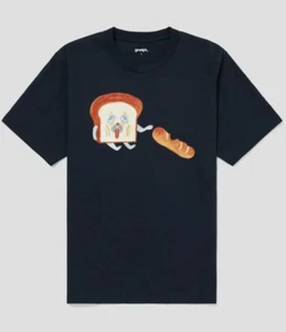T-Shirt Graniph Brotdieb Größe L-SS marineblau Unisex leicht dehnbar JAPAN NEU - Bild 1 von 29