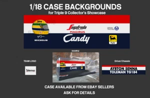 Pegatinas de fondo personalizadas para casco McLaren MP4/8 para estuche F1 Minichamps 1/18 - SGP - Imagen 1 de 1