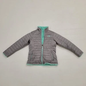 The North Face Girl’s Reversible jacket Coat Sz L 14/16 Youth Kids Down Sherpa - Picture 1 of 8