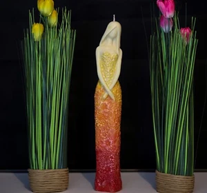 Muttertag Frau Kerze Wachs Lady Woman Kerzenfigur Handmade - Bild 1 von 14