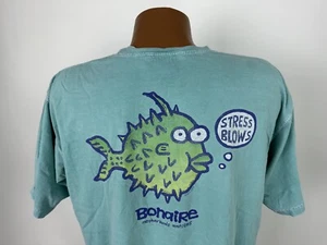 Bonaire Niederländische Antillen T-Shirt L Chill Blowfish Kugelfisch Karibik türkis - Bild 1 von 12