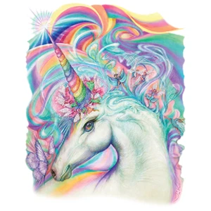 Rainbow Unicorn w/ Shimmer Tshirt Sizes/Colors - Picture 1 of 2