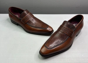 New Mezlan Custom Genuine Lizard Gatti Mens 10.5 M Slip On Venetian Loafer Shoes - Picture 1 of 11