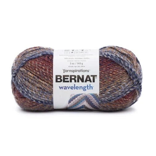 Factory Sealed - 3 Bernat Wavelength Yarn Orange Sodalite Multi-Color Phasing - Image 1 of 4