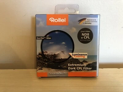 Rollei Round Filter Extremium Dark 67 mm CPL ND8 Stopper, Grey - Image 1 of 2