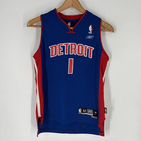 Detroit Pistons Reebok Swingman Chauncey Billups #1 Boys NBA Jersey Size M Cover