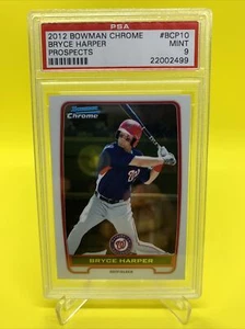 2012 Bowman Chrome Bryce Harper Prospects Washington Nationals PSA Graded 9 MINT - Picture 1 of 1
