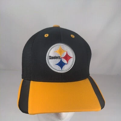 Pittsburgh Steelers Sombrero Ajustable Negro NFL Ropa Reebok Parche Bordado Foto 1 de 4