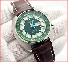 Sandoz 1776Z-84-8 Monsoon Automatic Triple Date 40mm Green Crystal Steel Watch